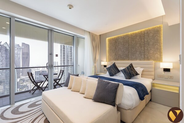 Luksus-studiolejlighed - balkon - byudsigt | Strygejern/strygebræt, baby-/barnesenge (tillægsgebyr), gratis Wi-Fi