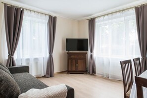 TV, fireplace - Private 120m² House with 1000m² Garden | 8 Guests (Riga)
