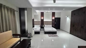 In-room safe, desk, laptop workspace, iron/ironing board