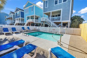 Outdoor pool, a heated pool - DIRECT OCEAN FRONT 5 Bed 6 Bath with Pool (Surfside Beach)
