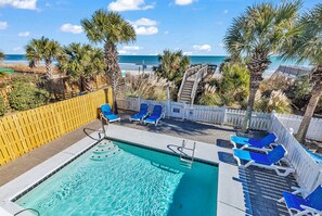 Outdoor pool, a heated pool - DIRECT OCEAN FRONT 5 Bed 6 Bath with Pool (Surfside Beach)