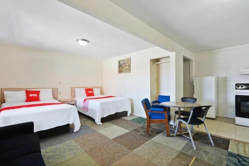 Settle into a bright studio with two comfy beds.