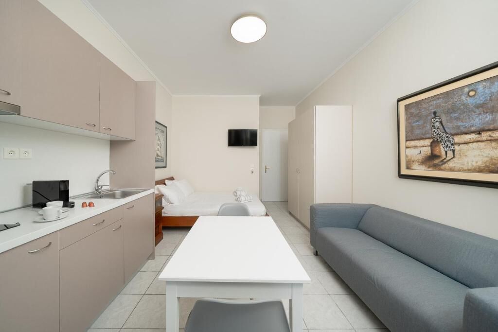 Superior studio, balkon, uitzicht op stad | Interieur