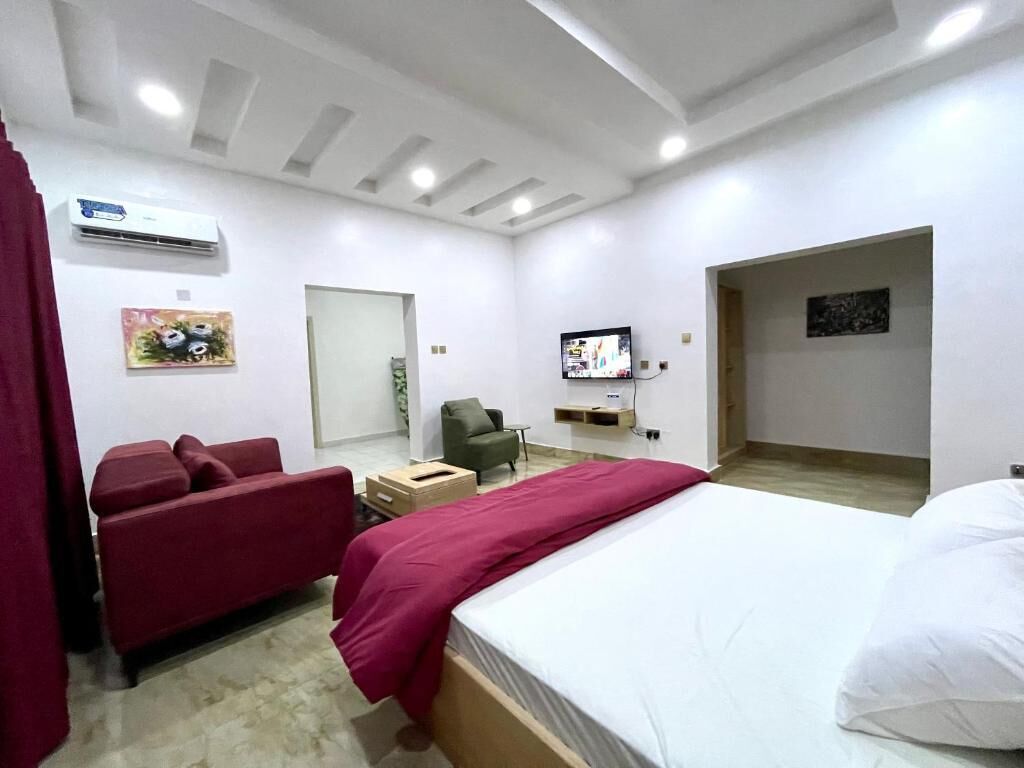 Economy Apartment, Balcony, City View | In-room safe, desk, laptop workspace, blackout drapes