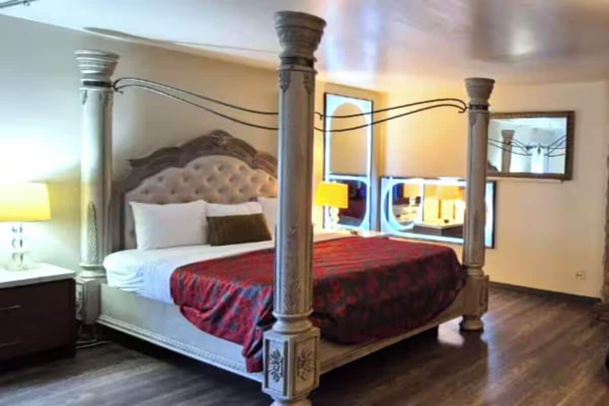 Bedroom. Interior and views may vary based on location and availability