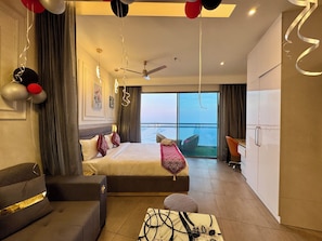 Individually furnished, desk, laptop workspace, blackout curtains - Mulberry Homes Supernova (Noida)