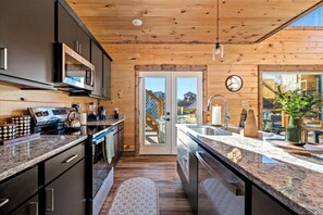 Fridge, microwave, oven, stovetop - Cozy 5BD Pool Cabin | Theater + Hot Tub + Location (Sevierville)
