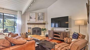 Télévision, cheminée