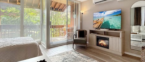 1 slaapkamer, een strijkplank/strijkijzer, wifi, beddengoed