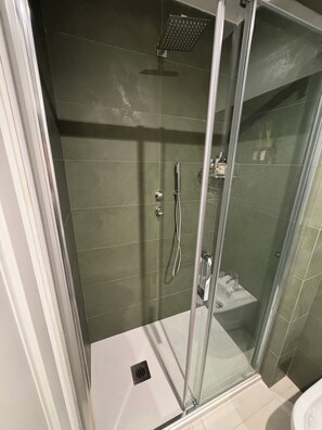 Dusche, Haartrockner, Bidet, Handtücher