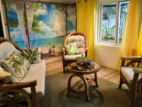 Caribbean 2 bedroom suite,  Bay view, private dock, main floor.