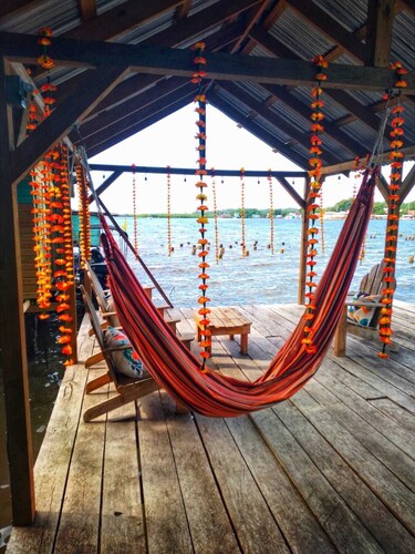 Caribbean 2 bedroom suite,  Bay view, private dock, main floor.