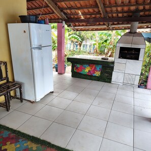 Terrace/patio - Recanto do Bené - Vacation home 6km from the beach and 3km from Lagoa das Almécegas. (Boa Vista)