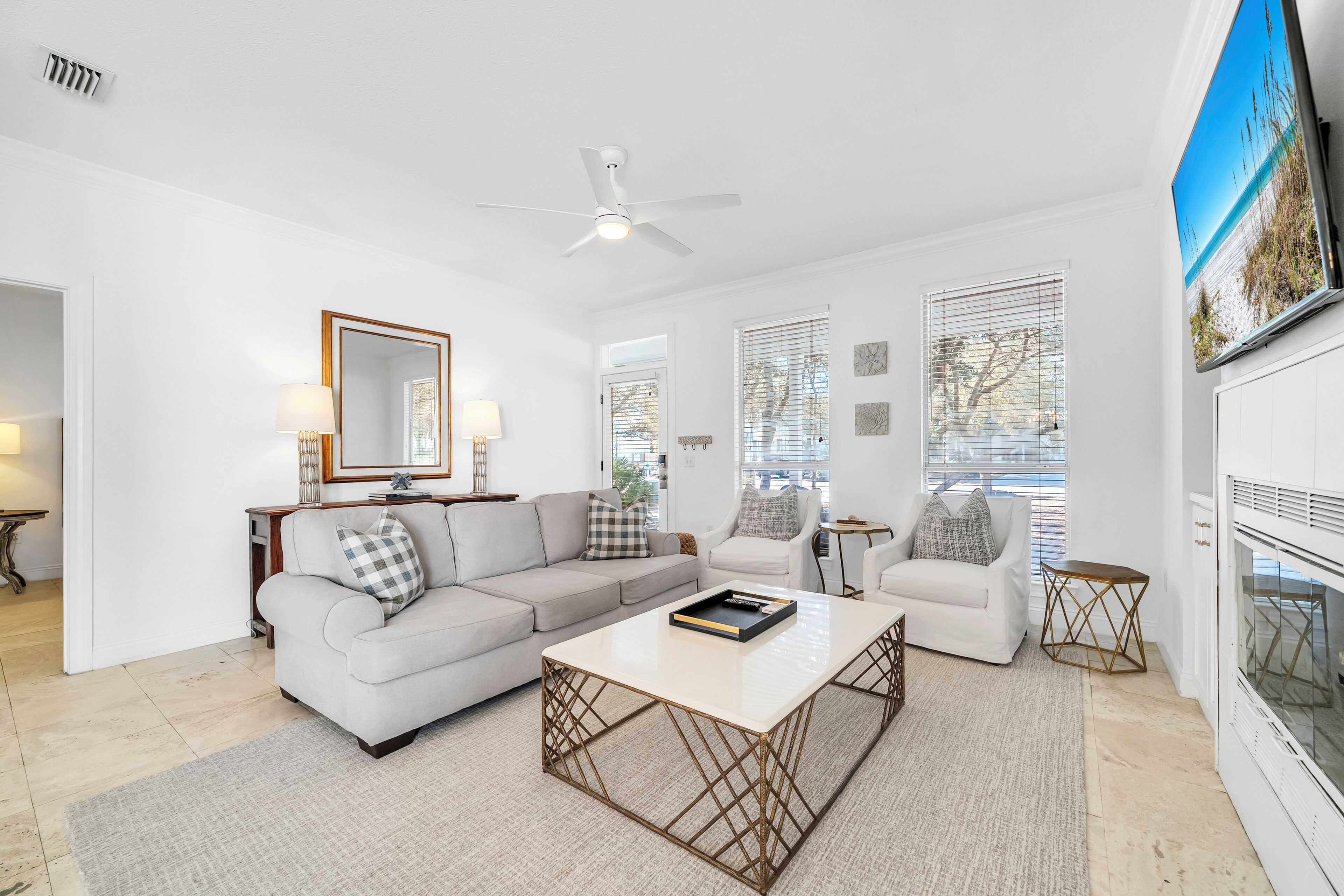 TV connectée, cheminée