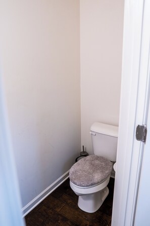 Hair dryer, towels, soap, toilet paper - 3-bedroom Modern Townhome in charming Lithonia! (Lithonia)