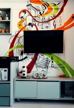 Apartemen Ekonomi, balkon, pemandangan laut sebagian | Interior