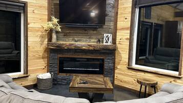 living room with smart TV