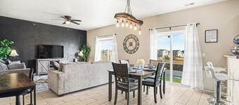 Spacious 4-bedroom house in peaceful Colorado Springs with AC and a game room.