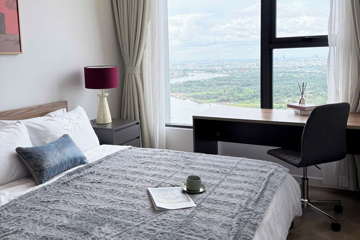 Luxury Apartment, 1 Bedroom, Balcony, City View | Free minibar, desk, laptop workspace, blackout curtains