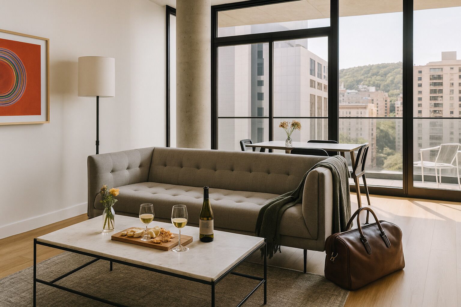 Departamento estándar, 2 habitaciones, balcón | Área de sala de estar