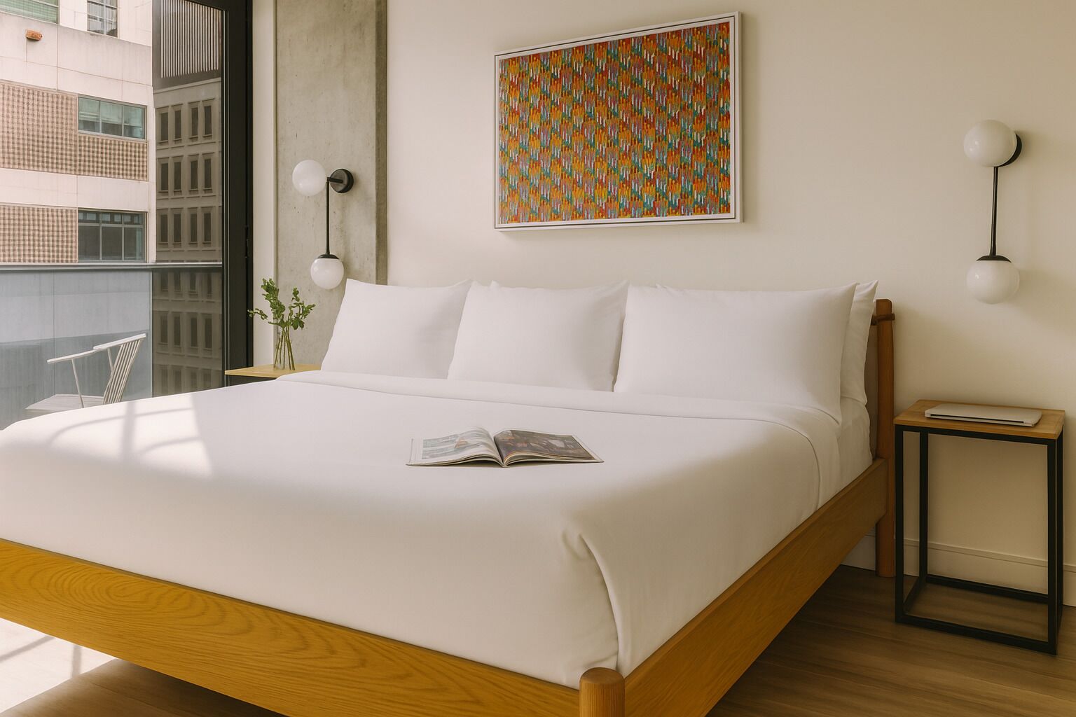 Laptop workspace, iron/ironing board, free WiFi