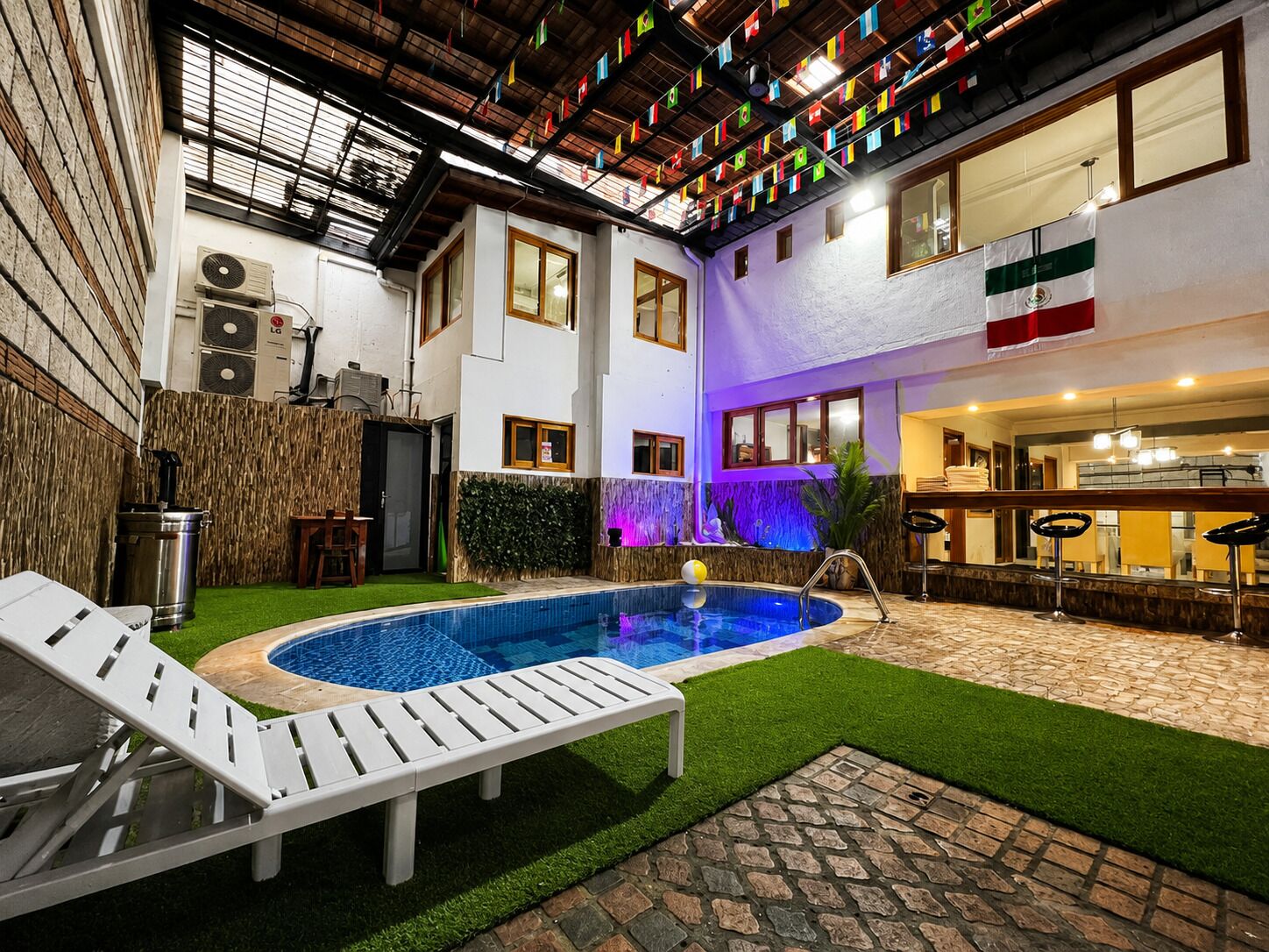 A heated pool