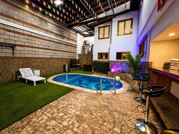 A heated pool