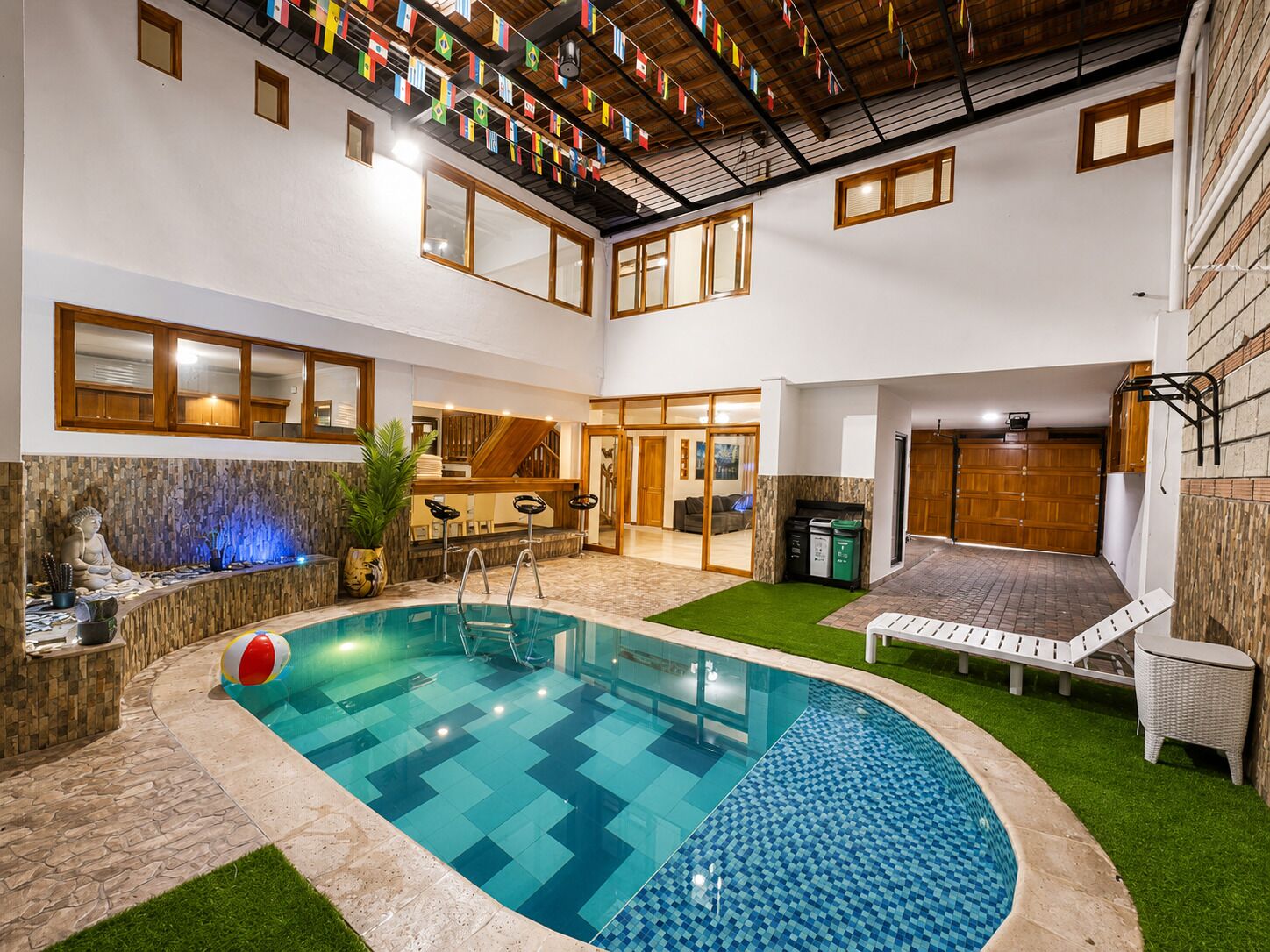 A heated pool