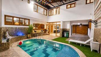 A heated pool