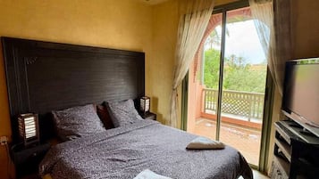 2 slaapkamers, een strijkplank/strijkijzer, wifi, beddengoed