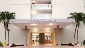 A hotel entrance with a sign reading "PLAYA AZUL II". - -- NEW -- Paradise & Luxury II Seaside Sanctuary Ocean Views & Fully Renovated (Luquillo)