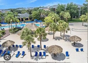 Outdoor pool, a heated pool - Poolside Near Disney 1st Floor *no resort fees* (Davenport)