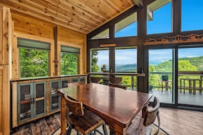 Dining - Sunrise View Chalet-3-bedroom with Epic Mountain & Ski Lift Views (Gatlinburg)