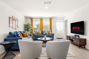 Smart TV, foosball, computer monitors