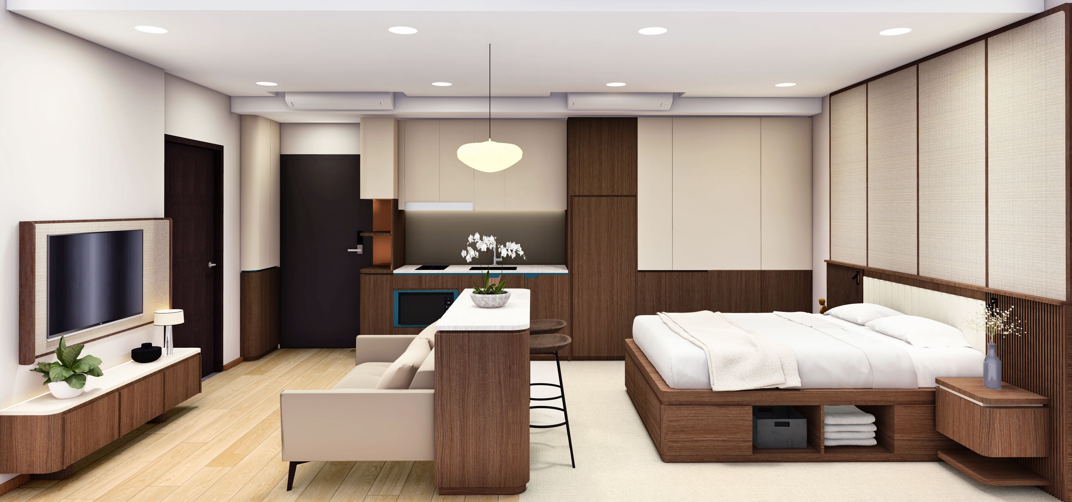 Junior-Studio, Stadtblick | Schreibtisch, laptopgeeigneter Arbeitsplatz, Verdunkelungsvorhänge