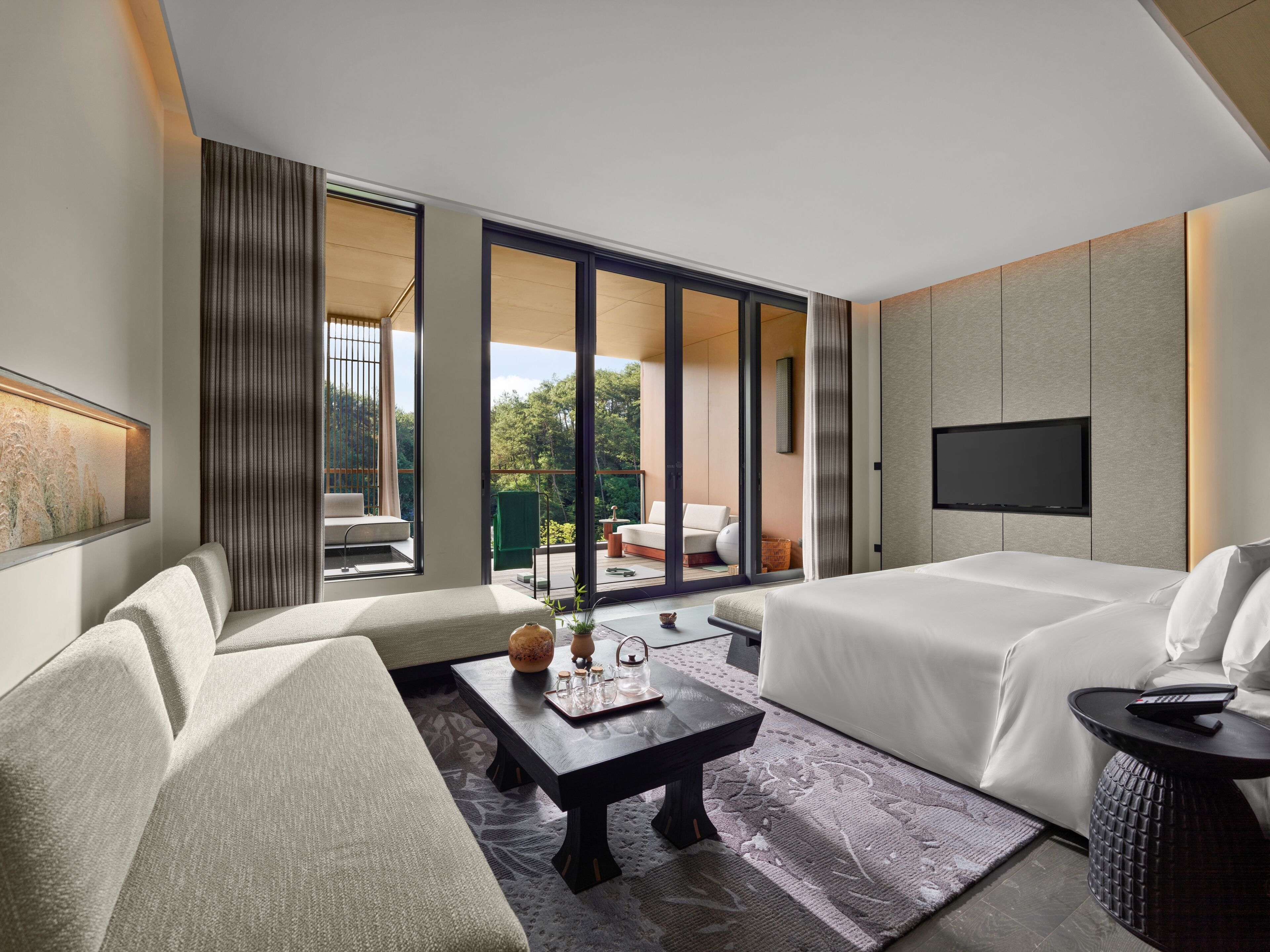 Twin Room, Mountain View (Wellbeing) | Down duvets, memory-foam beds, free minibar items, in-room safe