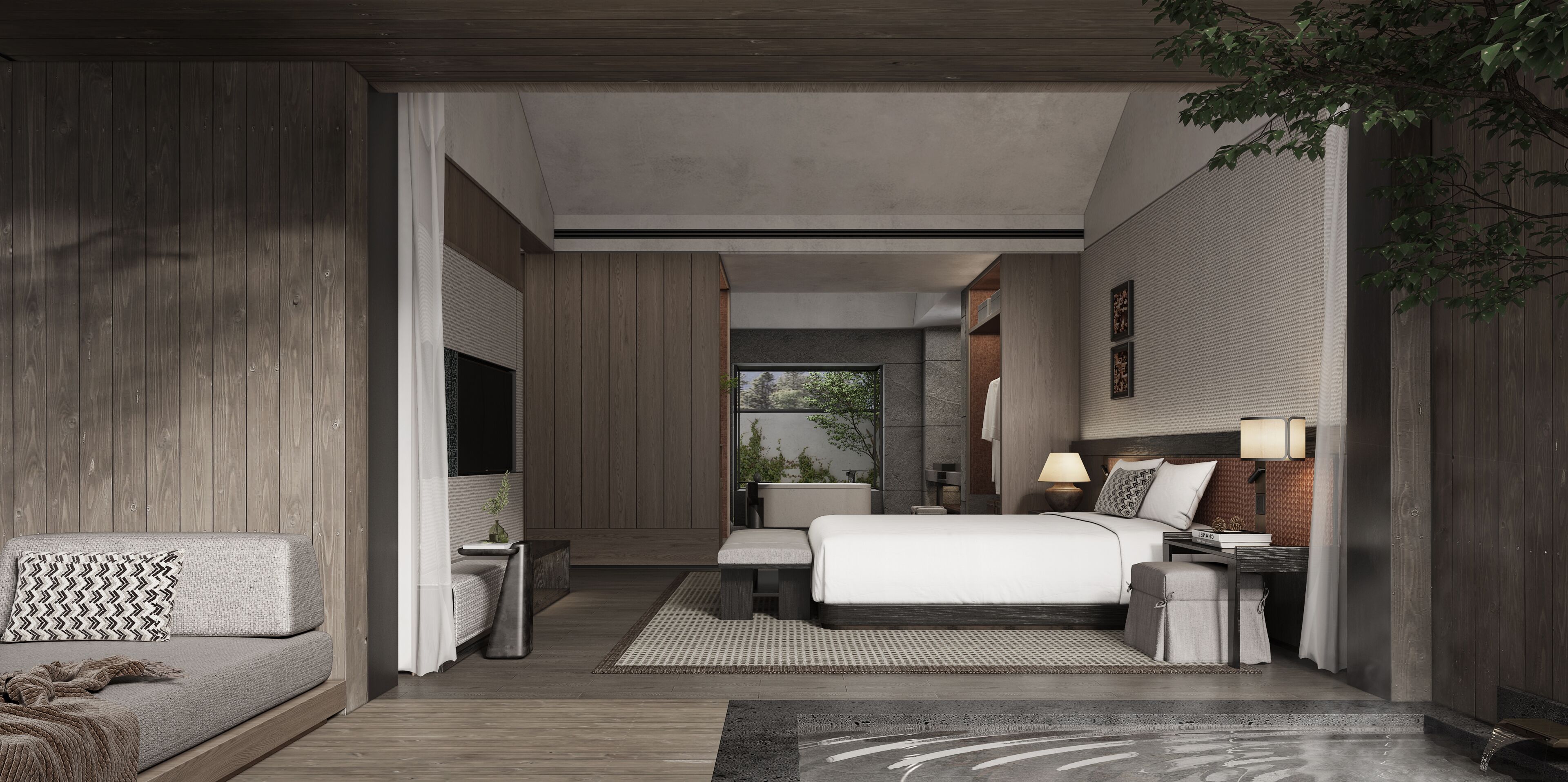 Room, 1 King Bed, Mountain View (Wellbeing) | Down comforters, memory foam beds, free minibar items, in-room safe
