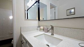 Hair dryer, towels, toilet paper