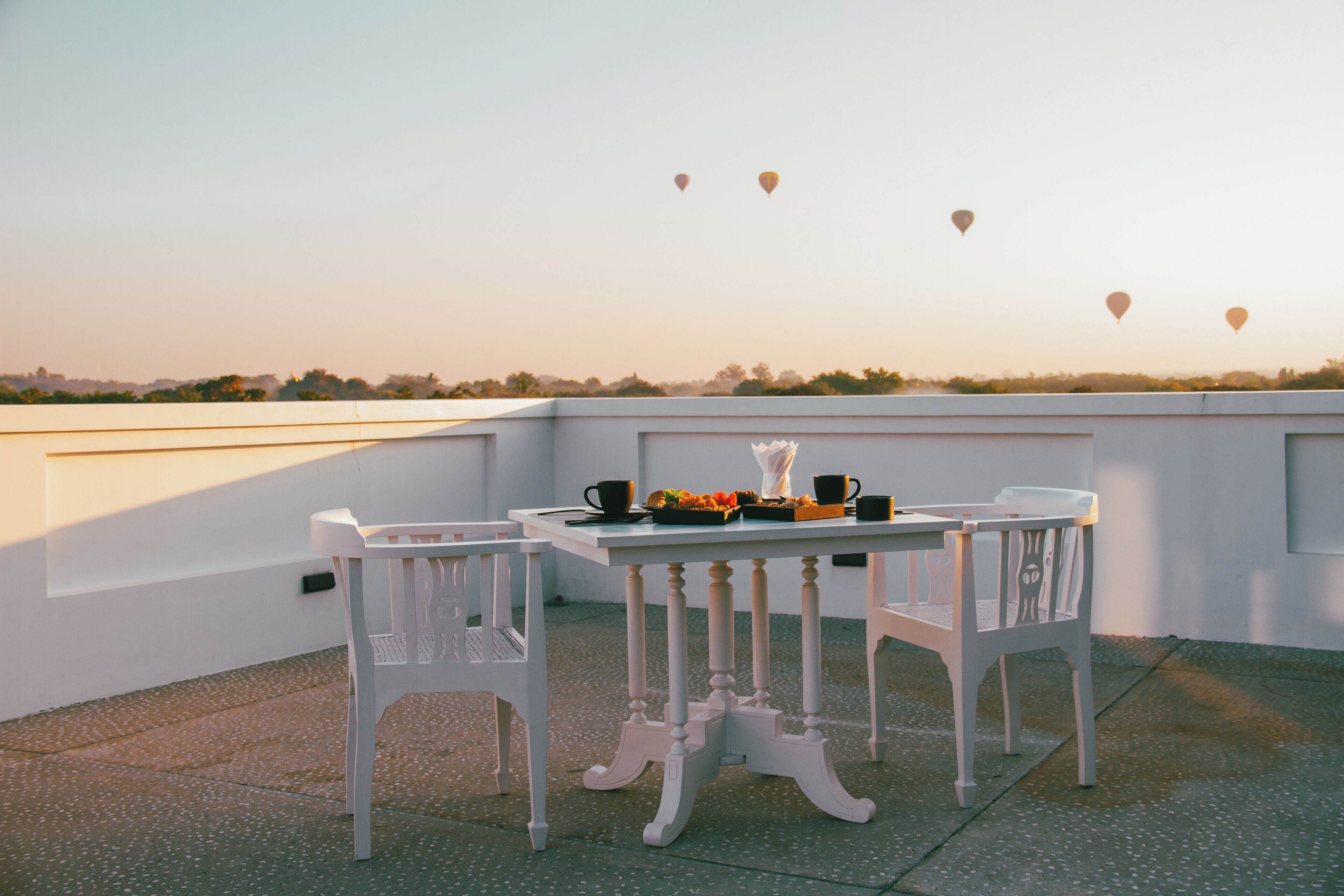 Vue sur la campagne depuis l’hébergement