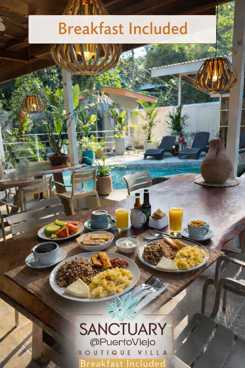 Desayuno completo incluido todos los días 