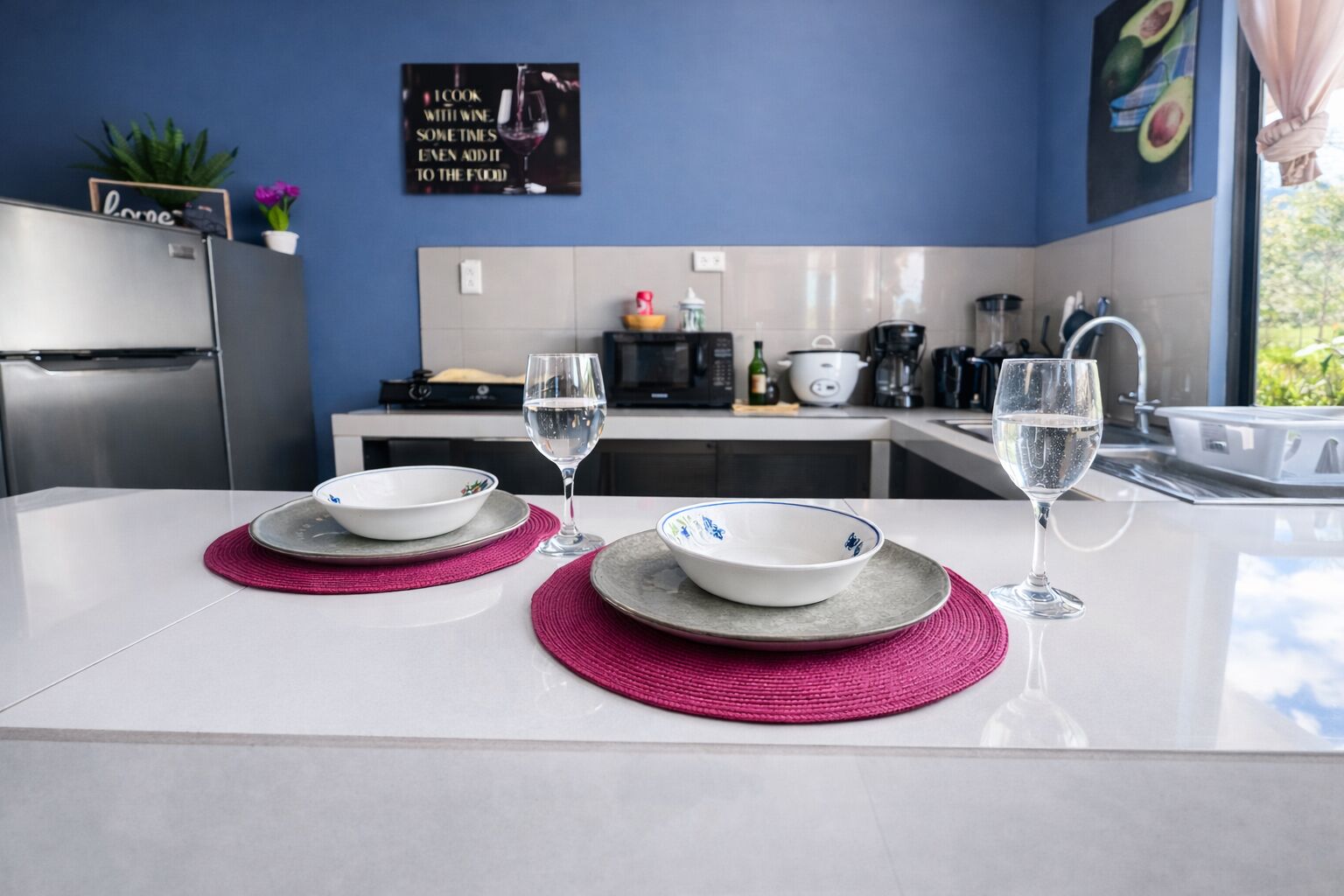 Microwave, stovetop, dishwasher