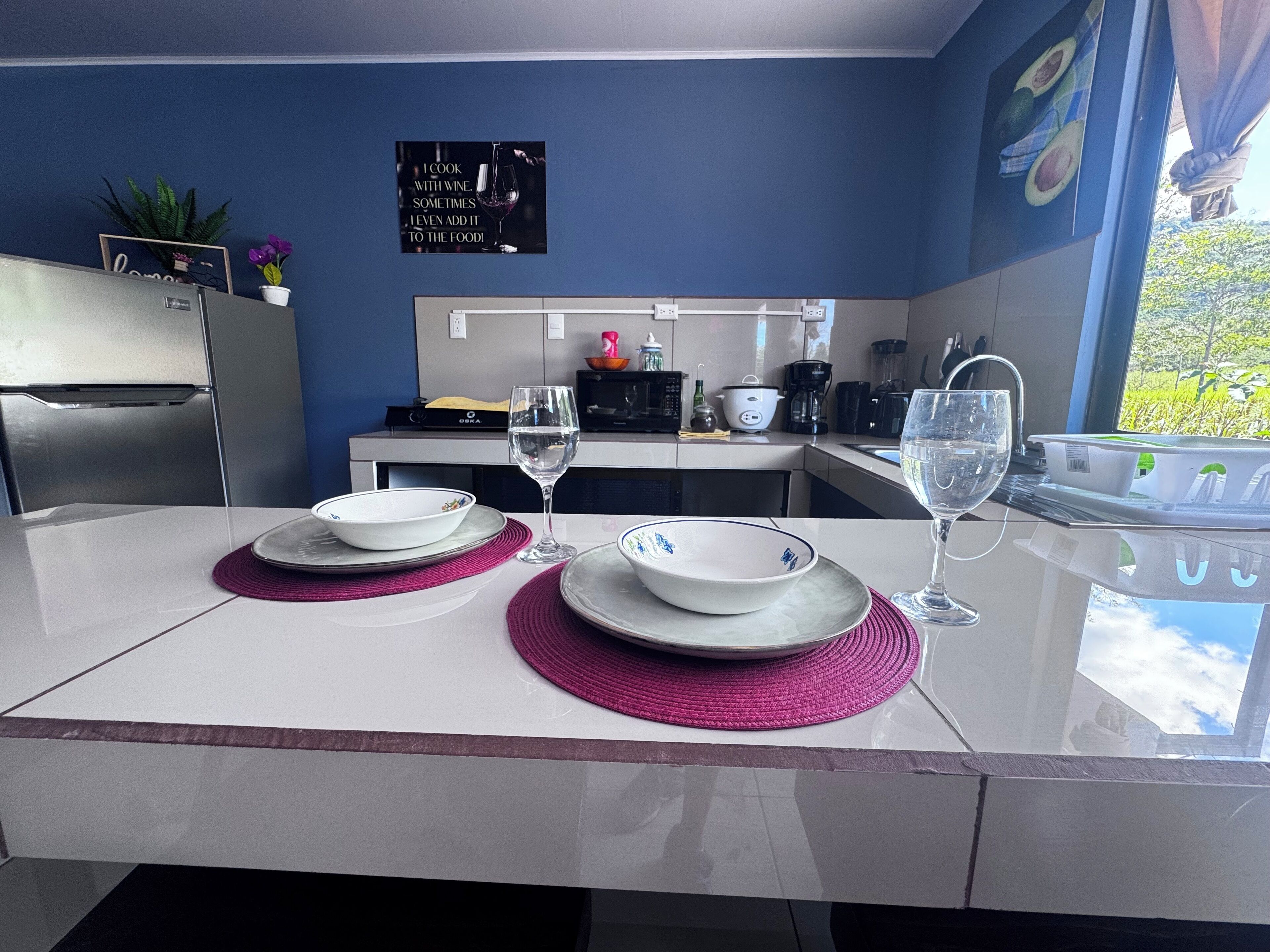 Microwave, stovetop, dishwasher