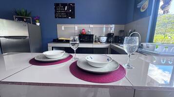 Microwave, stovetop, dishwasher