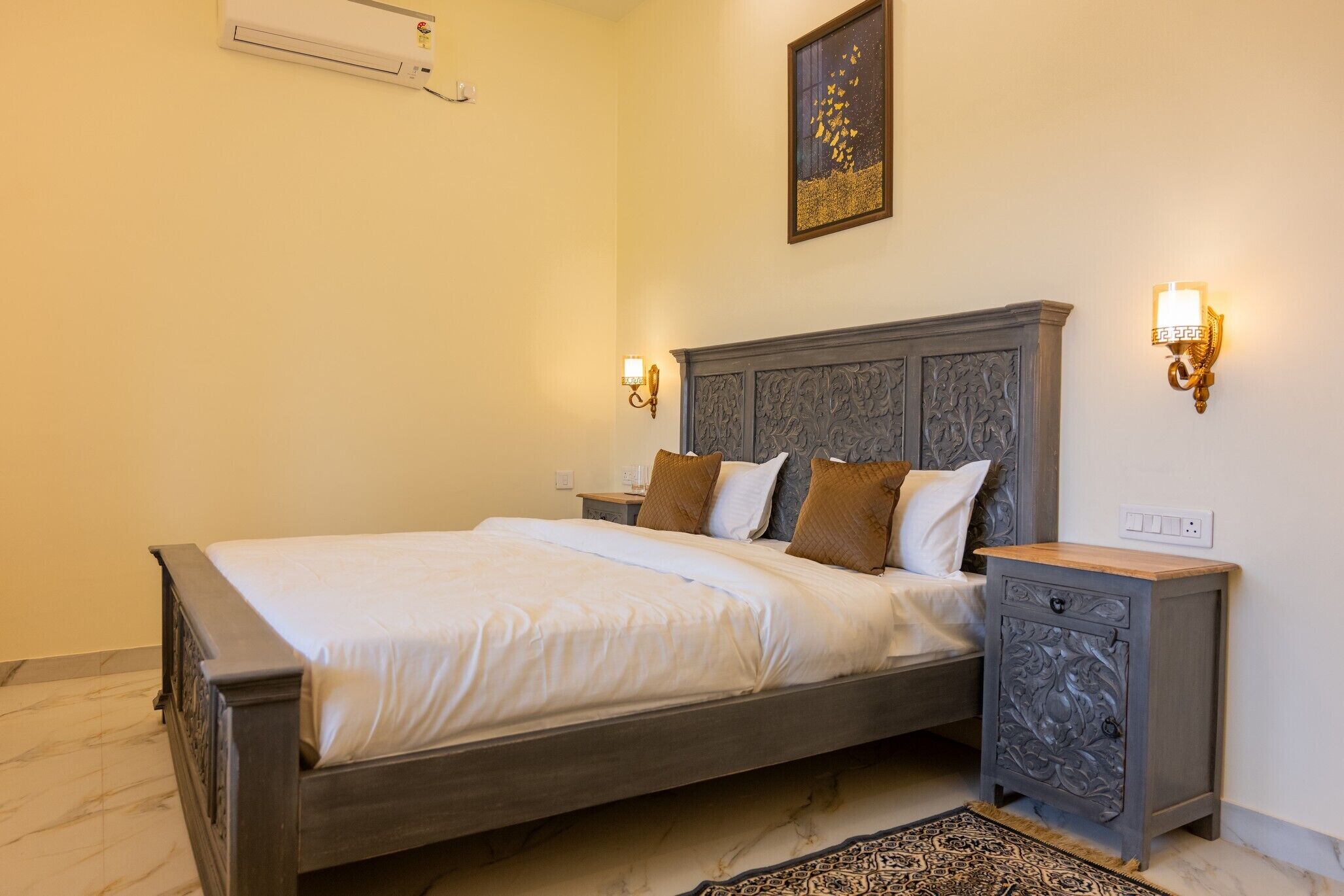 Luxury Double Room, Pool View | Egyptian cotton sheets, premium bedding, down duvets, memory-foam beds