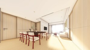 Deluxe Studio, 1 King Bed, Balcony | Dining - RESIDENCE ON OPUS BAY (Batam)