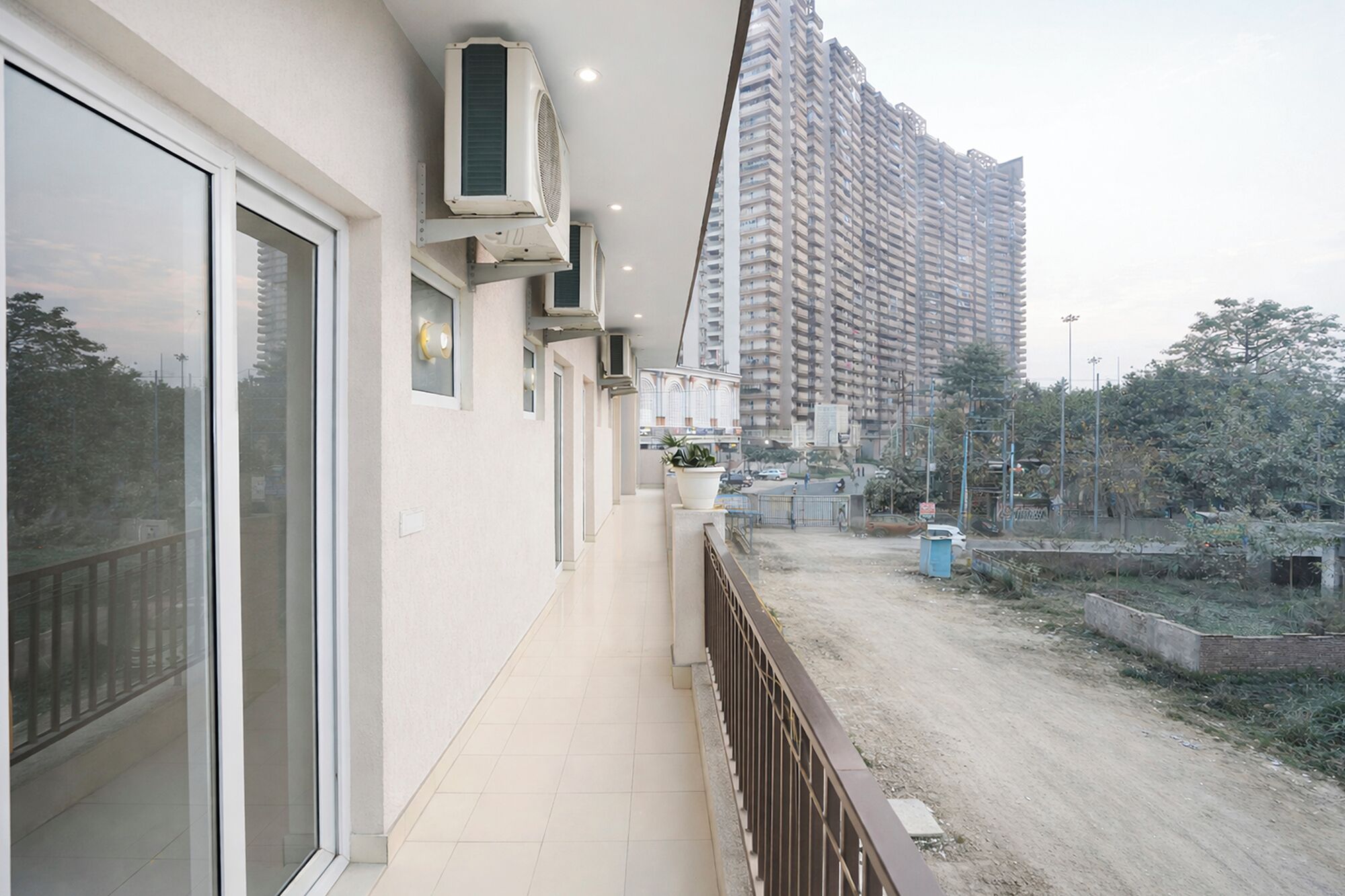 Uitzicht vanaf balkon