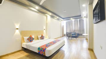 Sengetøy i egyptisk bomull, sengetøy av topp kvalitet og safe på rommet