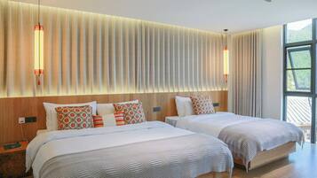 Suite estudio sénior, vistas al patio | Cortinas opacas y sistema de insonorización