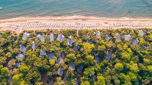 Vlak bij het strand, strandlakens
