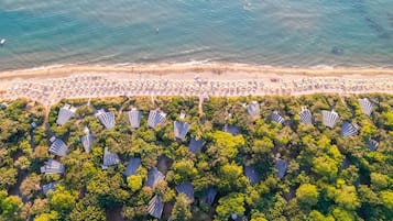 Tæt på stranden, badehåndklæder